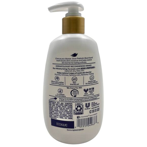 NEW Dove Prebiotic Boost 12 oz Hand Wash Gentle Detox Dryness Remedy Pack of 2 - Picture 3 of 3